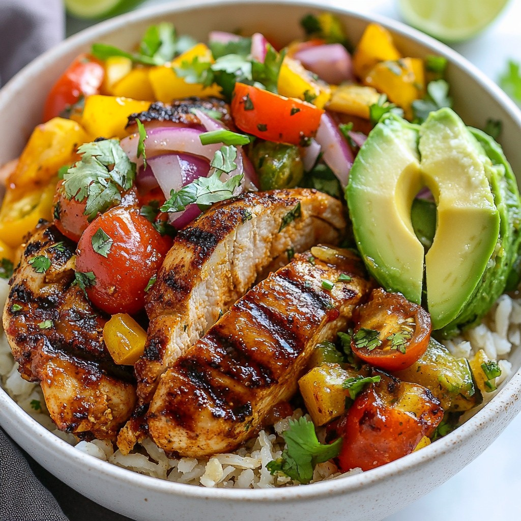Fire Roasted Salsa Chicken Bowls Flavorful and Simple