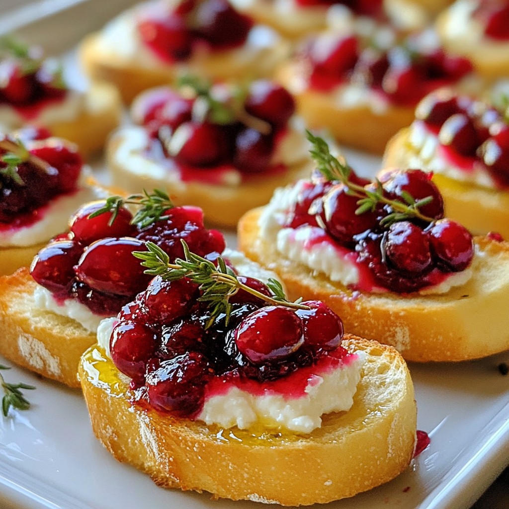 Cranberry Goat Cheese Crostini Perfect Holiday Snack