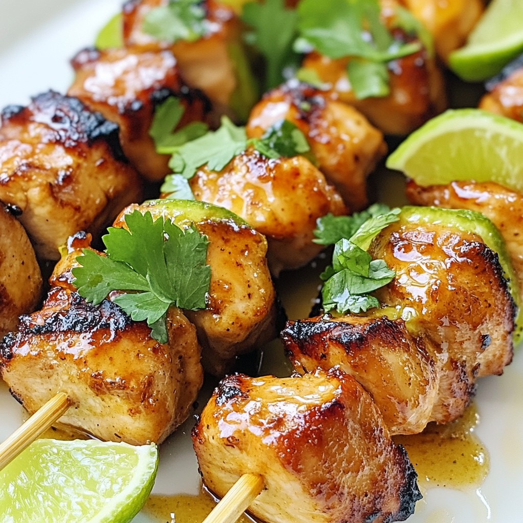 Honey Lime Chicken Skewers Tasty Grilled Delight