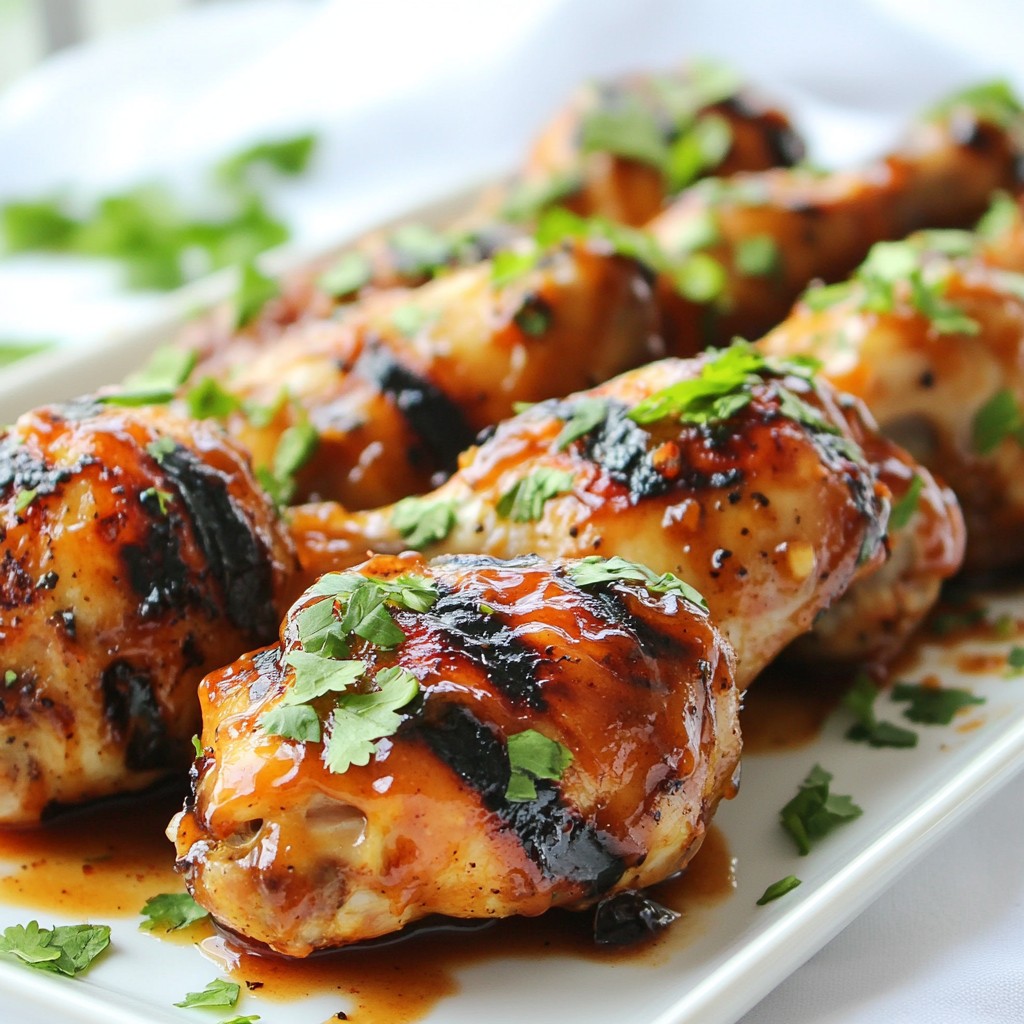 Sticky Honey BBQ Grilled Chicken Legs Flavor Boost