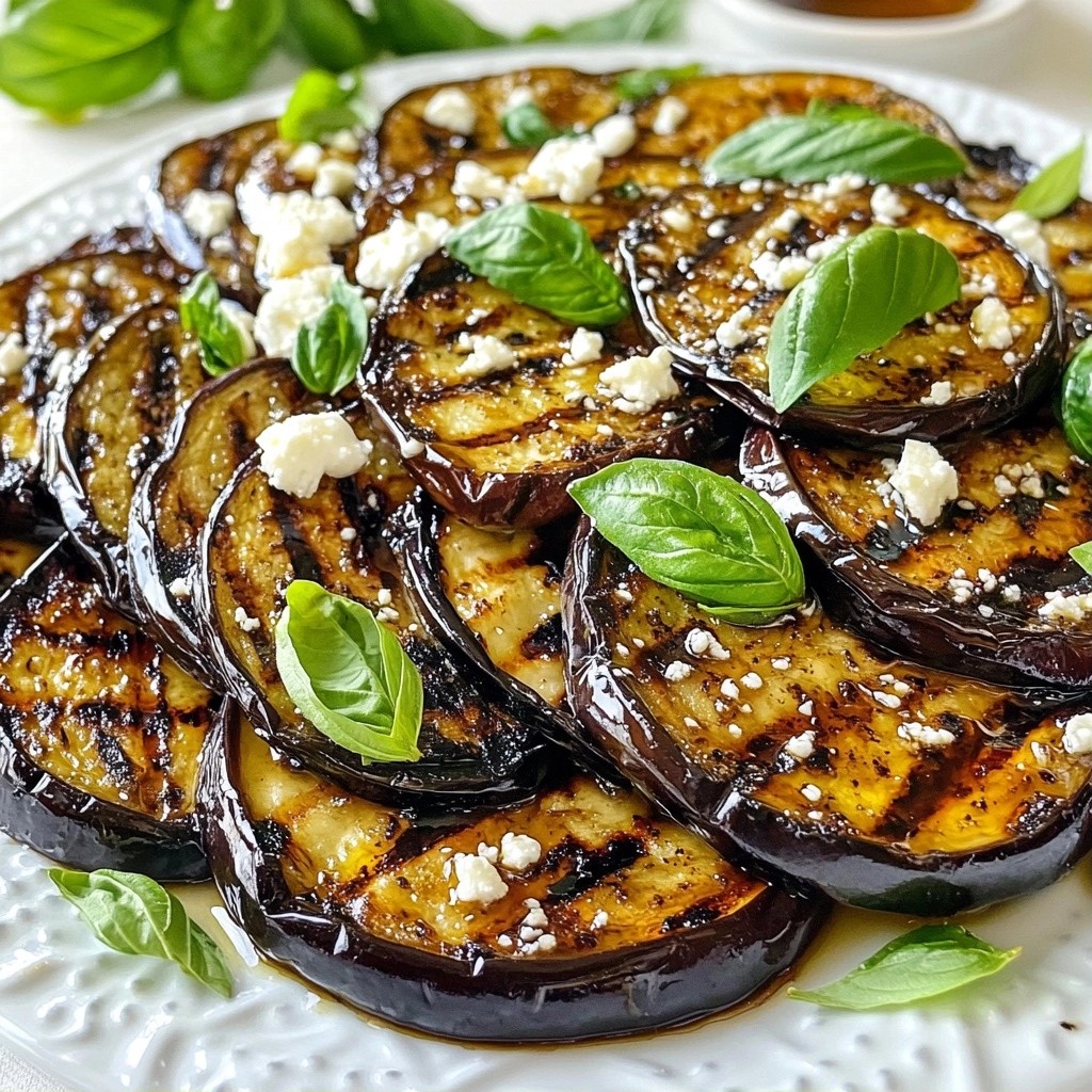 Charcoal Grilled Balsamic Glazed Eggplant Delight