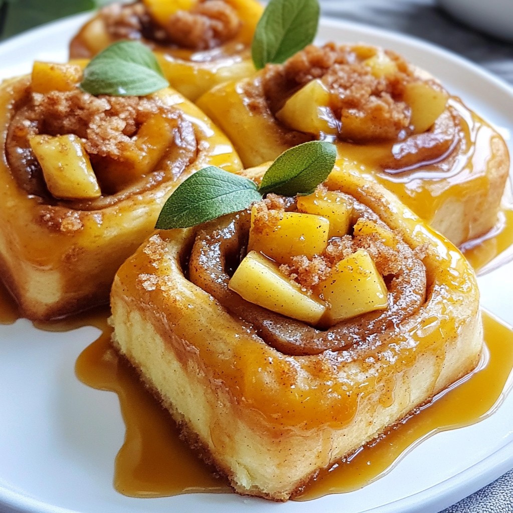 Caramel Apple Cinnamon Rolls Delightful and Simple Treat