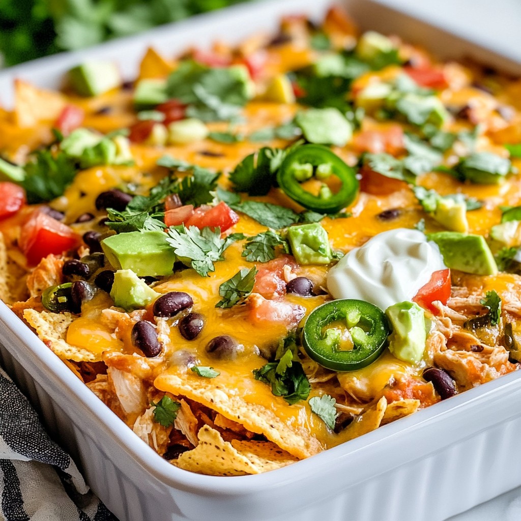 Loaded Chicken Nacho Casserole Tasty and Easy Dish