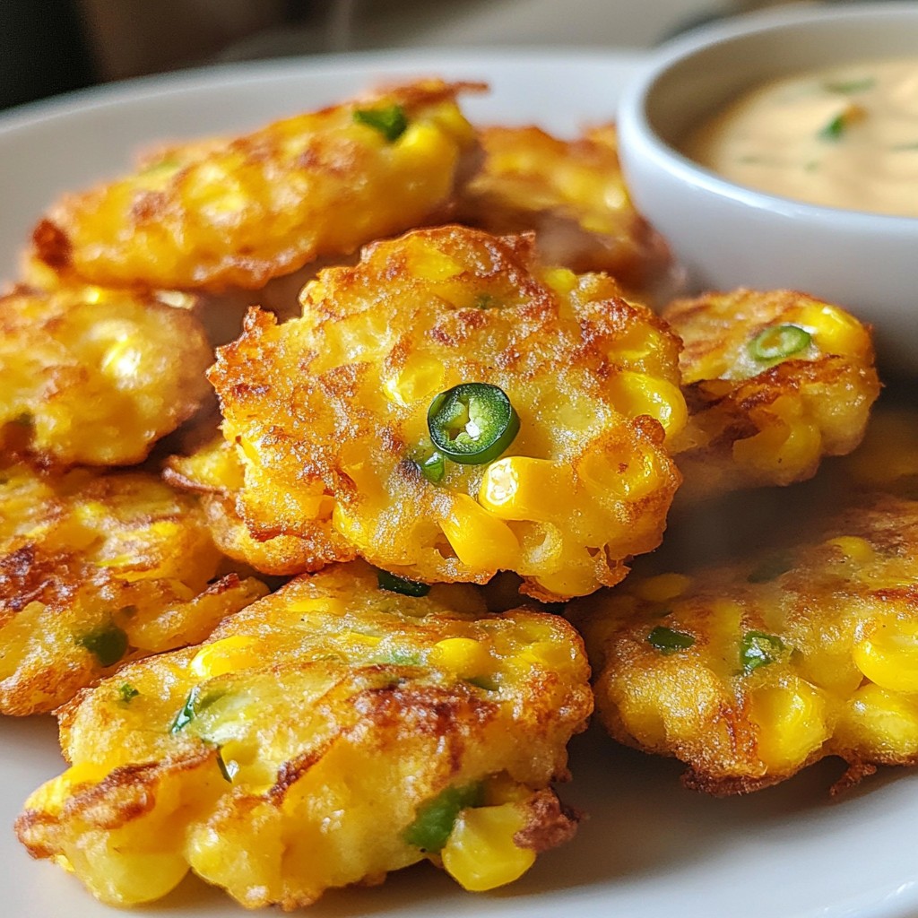Jalapeño Cheddar Corn Fritters Fresh and Flavorful Snack
