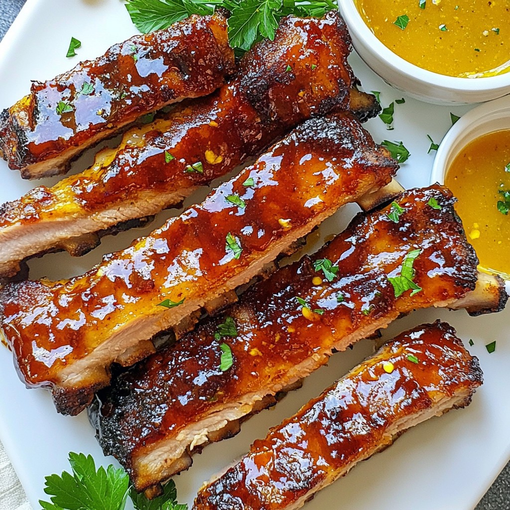 Smoked BBQ Turkey Ribs with Honey Glaze Delight