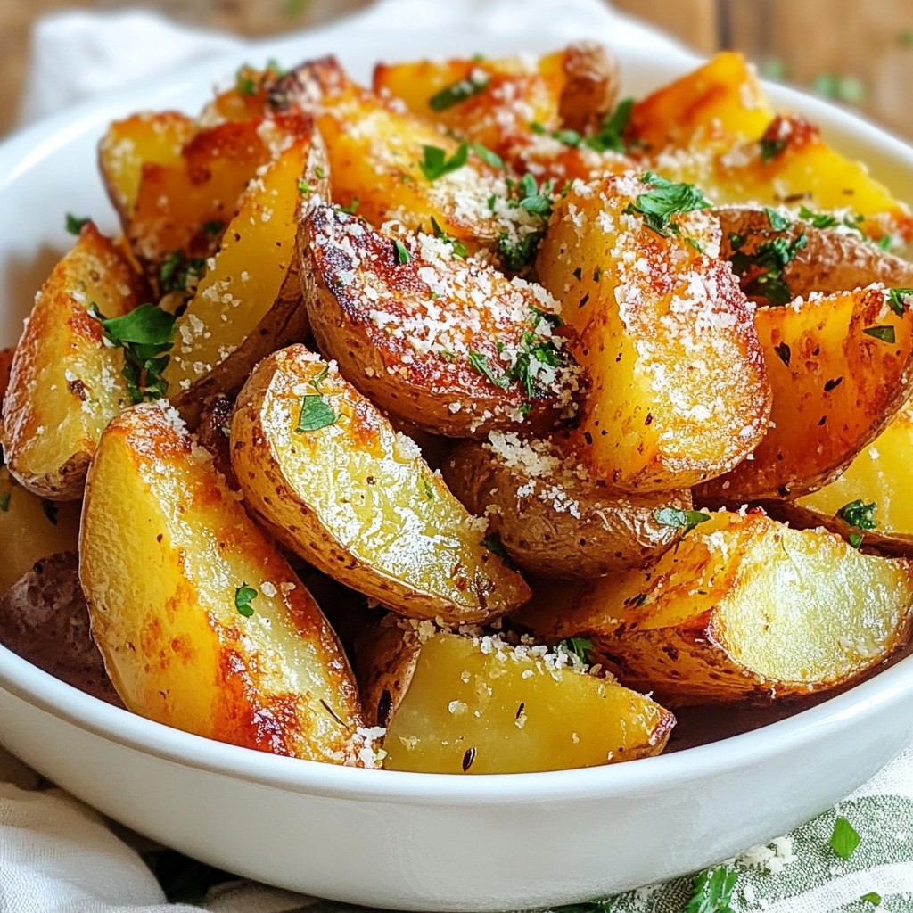 Crispy Parmesan Potato Wedges Easy and Flavorful Snack