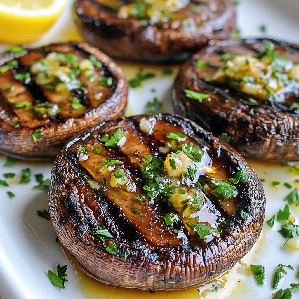 Garlic Butter Grilled Portobello Mushrooms Recipe