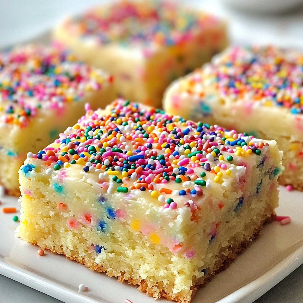 Funfetti Sugar Cookie Bars Delightful Sweet Treat