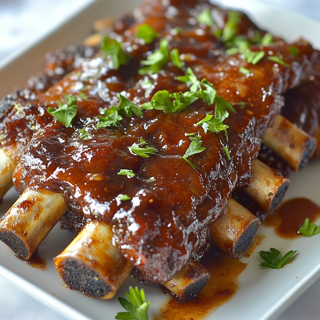 Sweet Maple BBQ Glazed Beef Ribs Delicious Recipe
