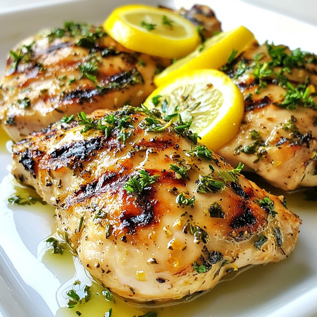 Zesty Lemon Herb Grilled Chicken Juicy and Flavorful Meal