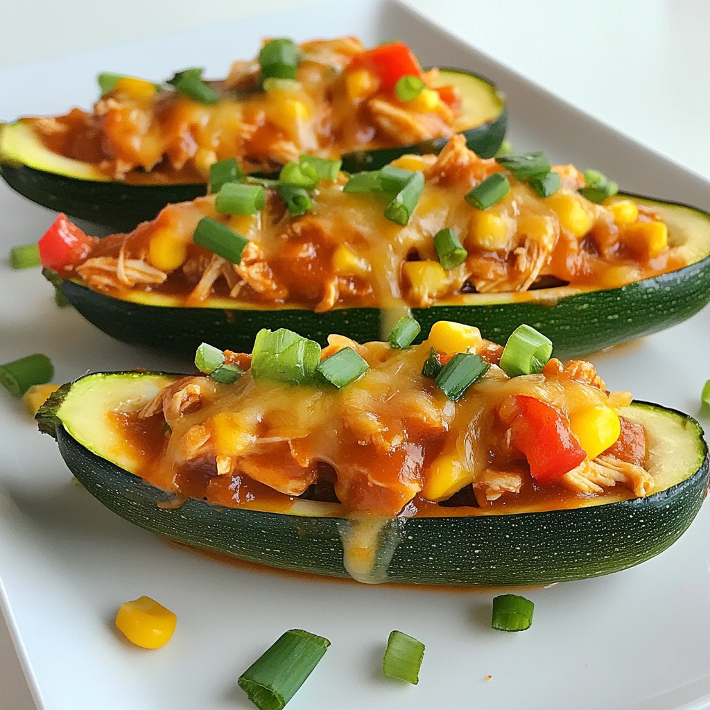 BBQ Chicken Zucchini Boats Flavorful and Easy Meal