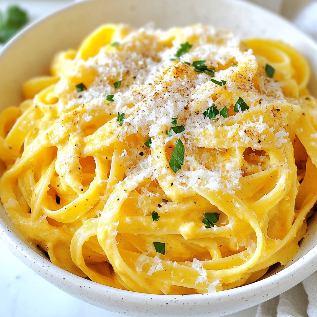 Creamy Pumpkin Alfredo Pasta Delight in Minutes