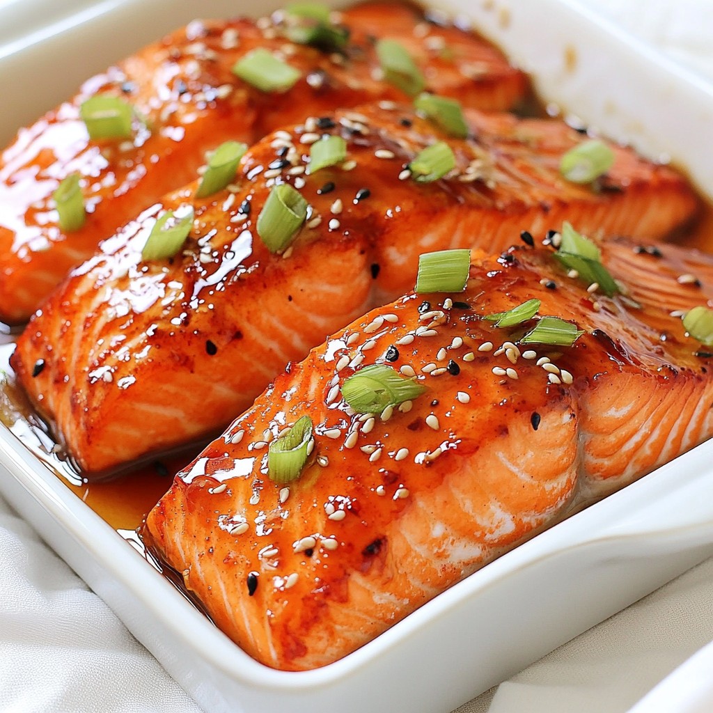 Honey Sriracha Glazed Salmon Tasty Dinner Recipe