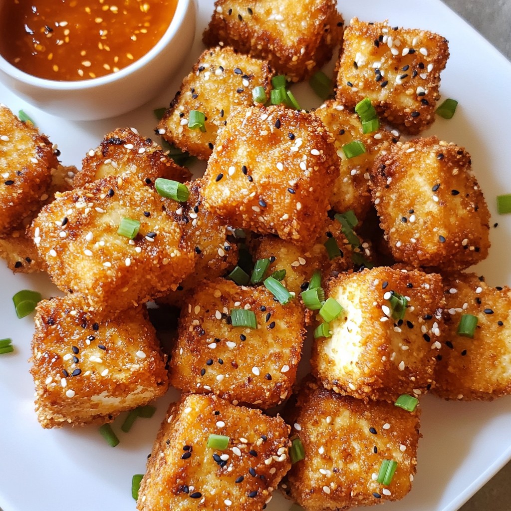 Spicy Sesame Crusted Tofu Nuggets Crispy Delight