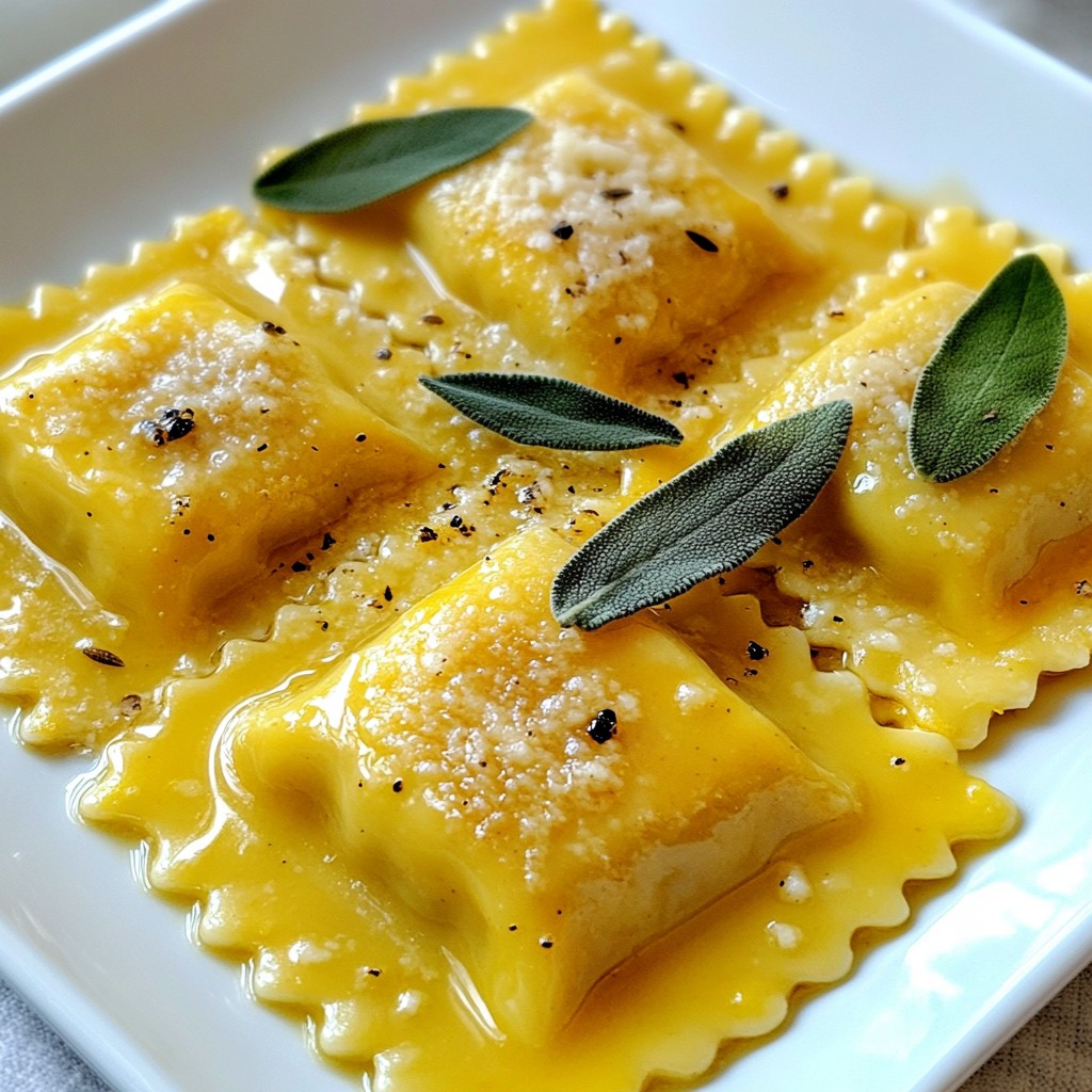Brown Butter Pumpkin Ravioli Simple and Flavorful Dish