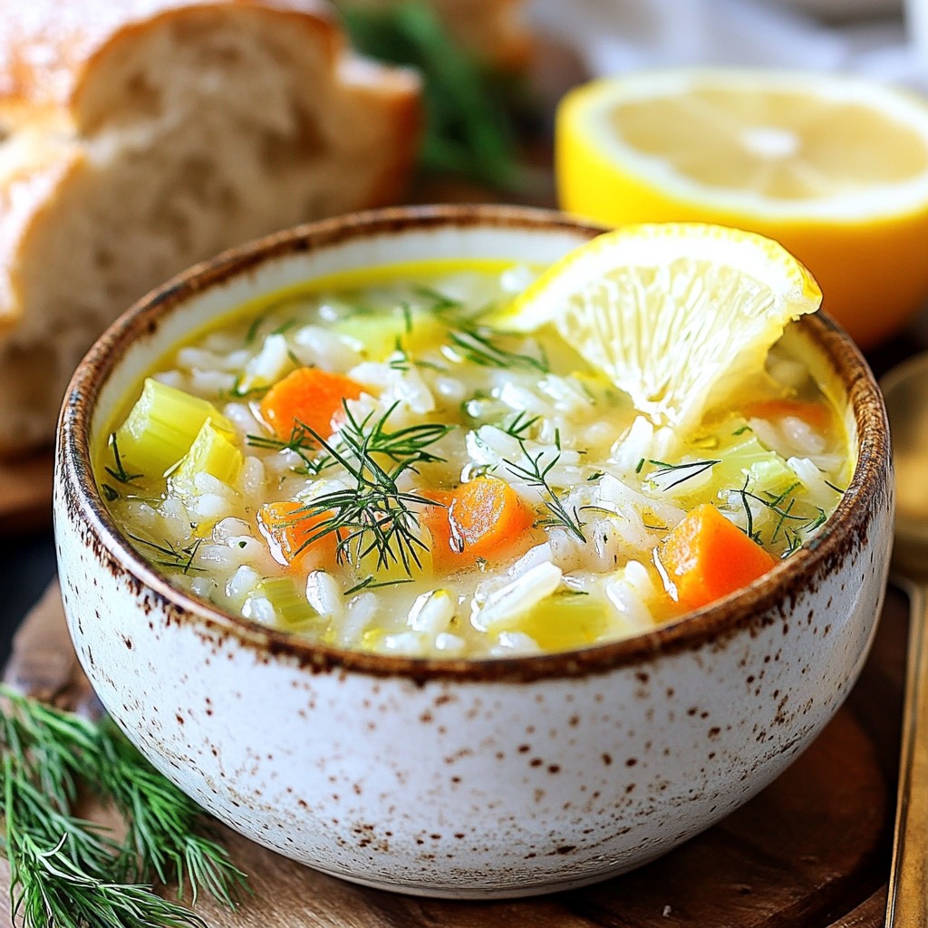 Greek Lemon Rice Soup Comforting and Easy Recipe