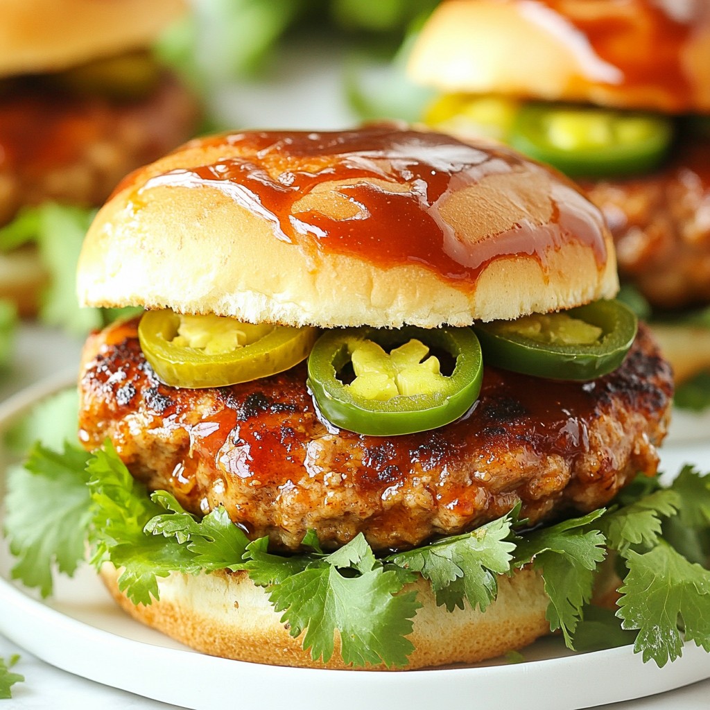 Spicy BBQ Chicken Sausage Burgers Flavorful Delight