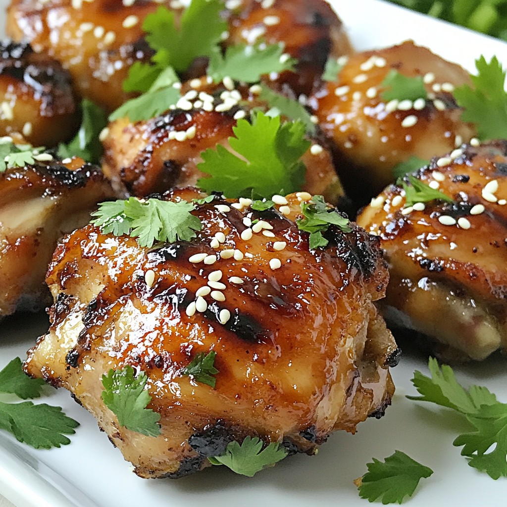 Grilled Ginger Soy Chicken Thighs Tasty and Simple Meal
