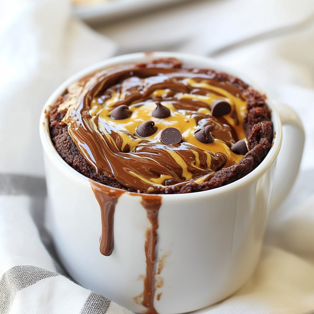 Chocolate Peanut Butter Mug Cake Quick and Simple Recipe