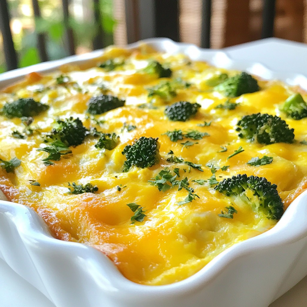 Broccoli Cheddar Egg Bake Hearty and Easy Dish