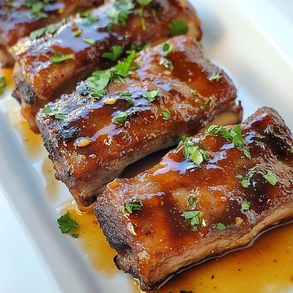 Tender BBQ Smoked Beef Riblets with Honey Glaze Recipe
