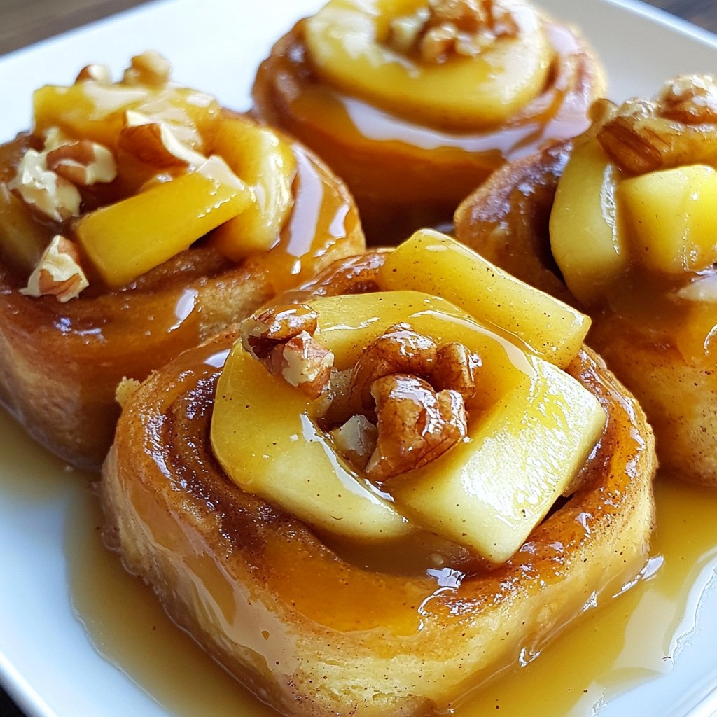 Caramel Apple Cinnamon Rolls Sweet and Decadent Treat