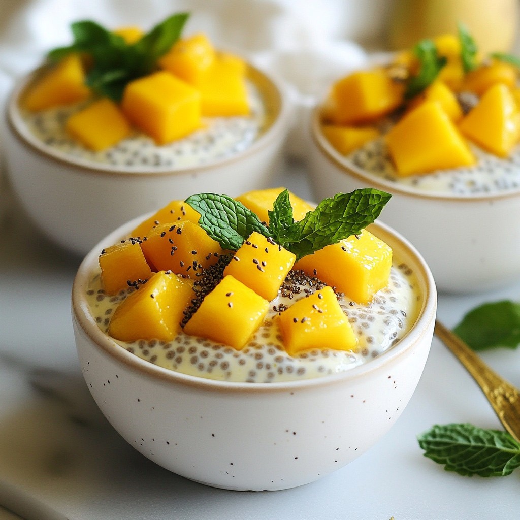 Coconut Mango Chia Pudding Fresh and Flavorful Snack