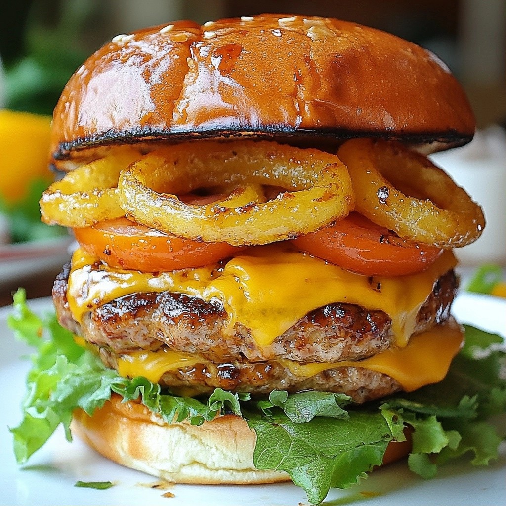BBQ Turkey and Cheese Stuffed Burgers Flavor Boost