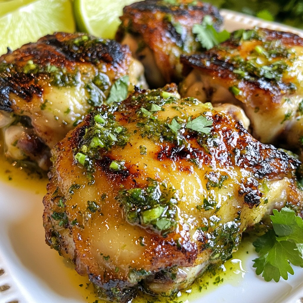 Spicy Grilled Lime Cilantro Chicken Thighs Recipe