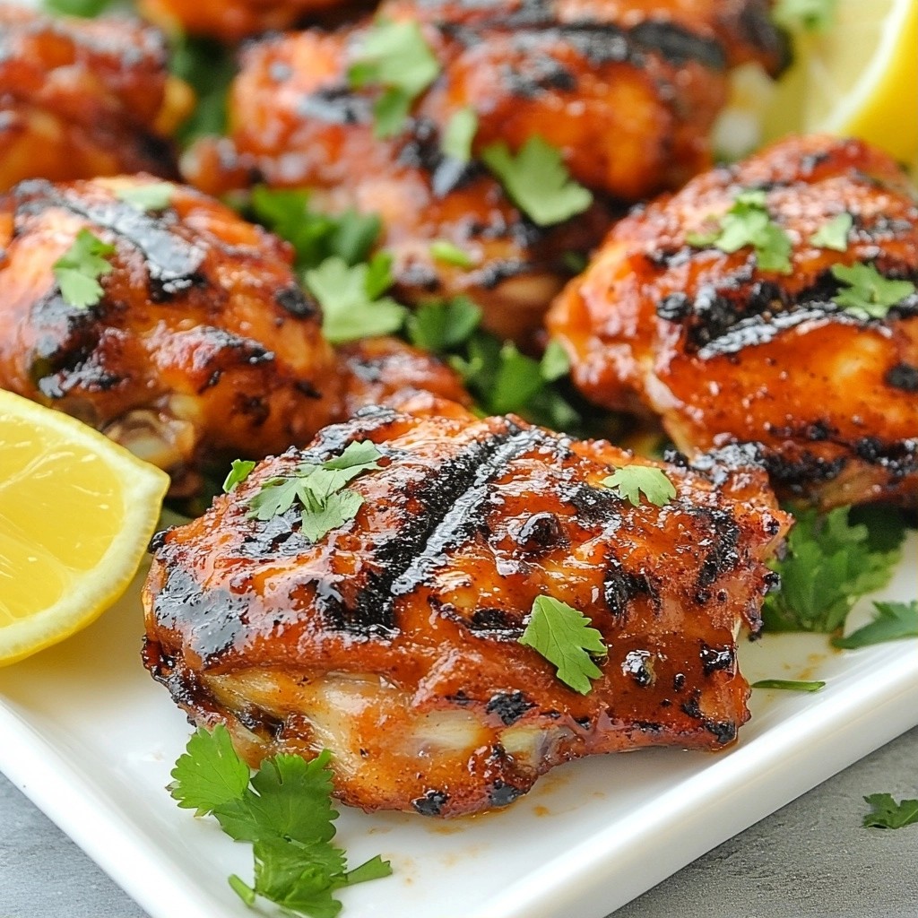 Spicy Grilled BBQ Moroccan Chicken Thighs Delight