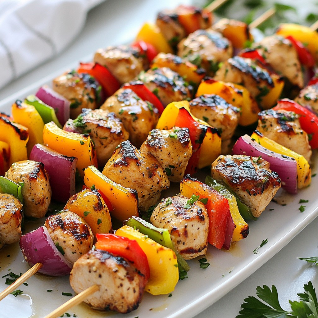 Honey Mustard Chicken Kabobs Savory Grilled Delight