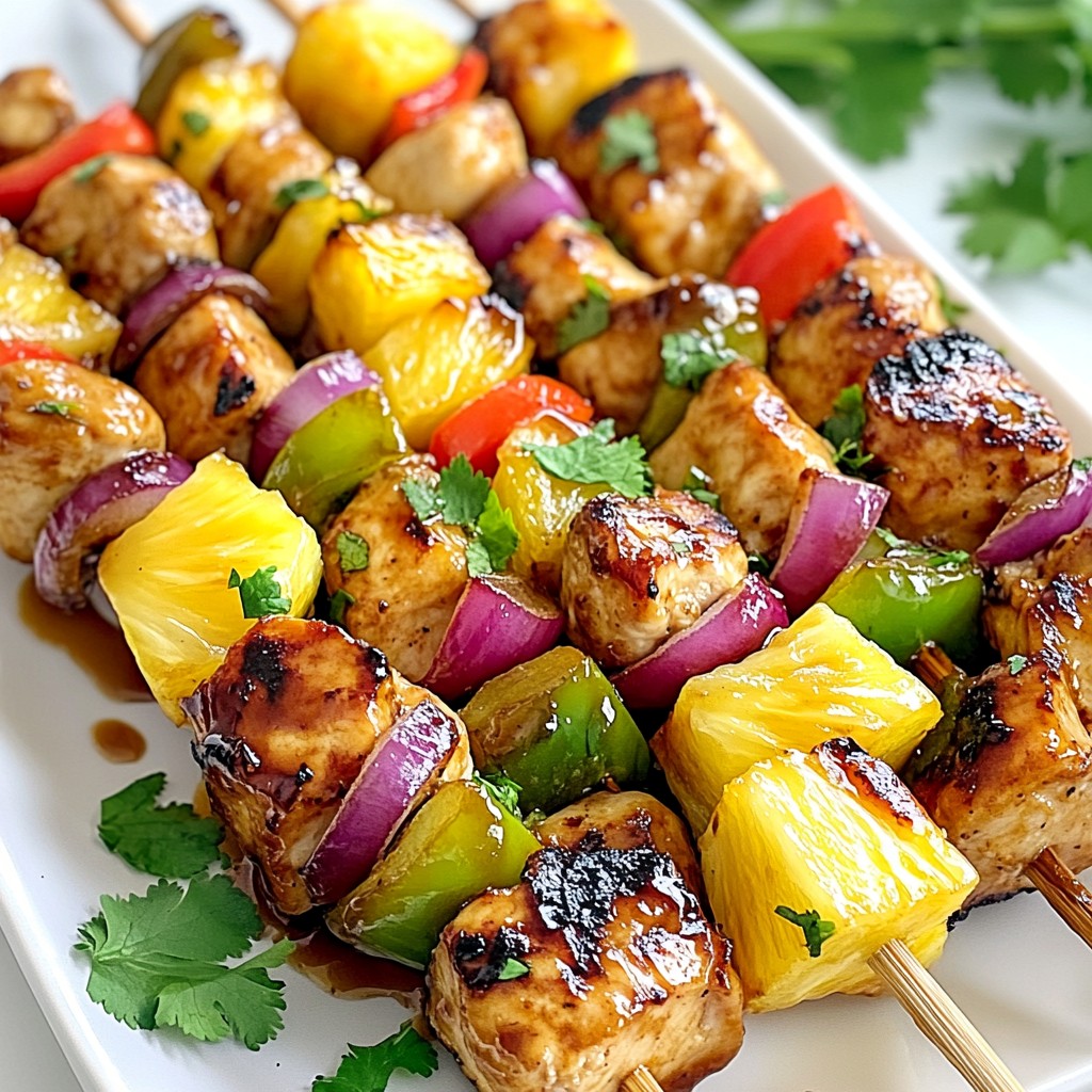 Pineapple Teriyaki Chicken Skewers Flavorful Recipe