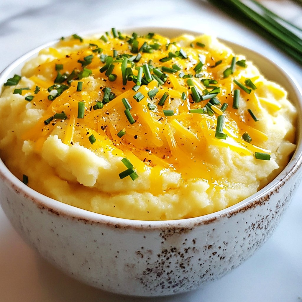 Cauliflower Cheddar Mash Creamy and Flavorful Dish