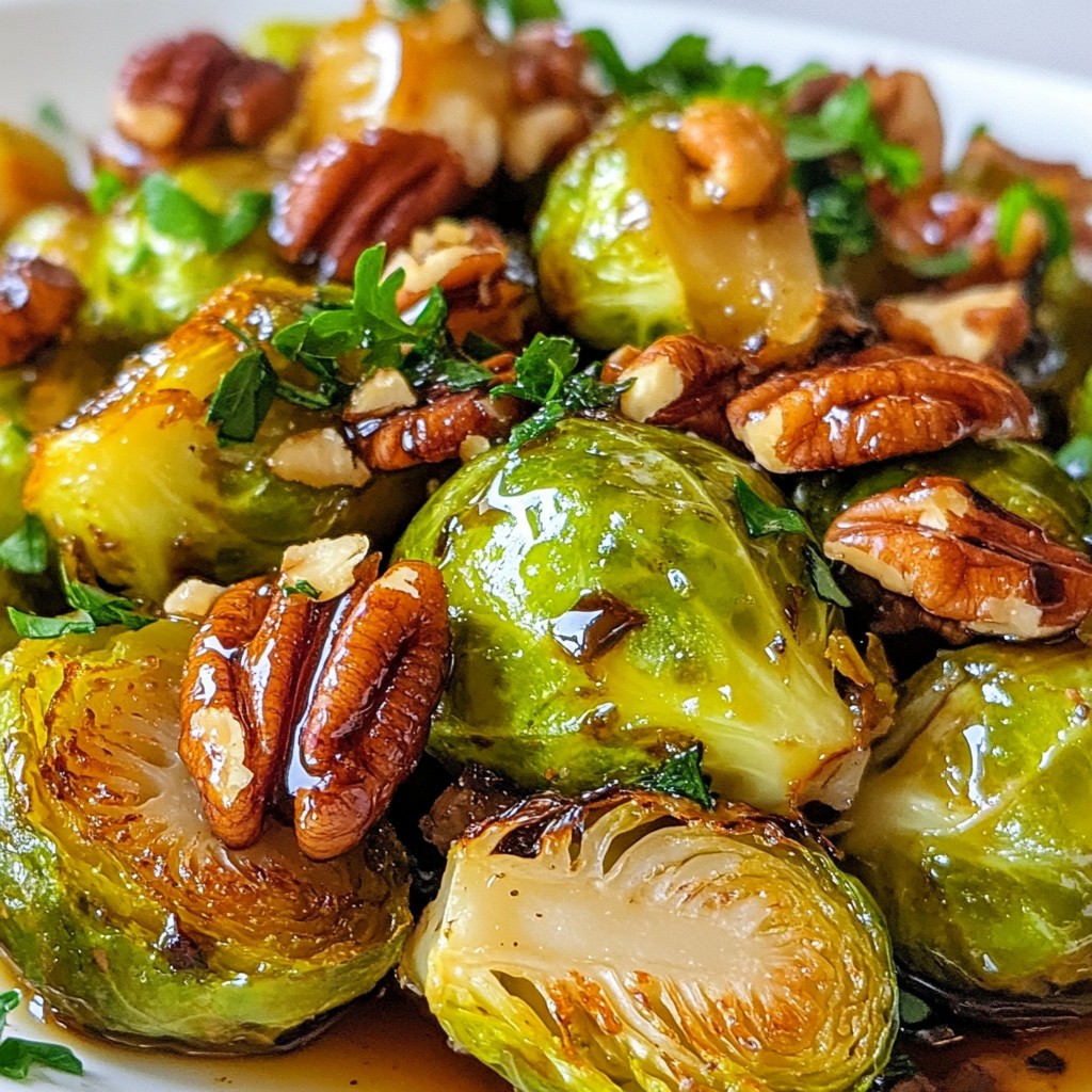 Balsamic Honey Roasted Brussels Sprouts Flavor Boost