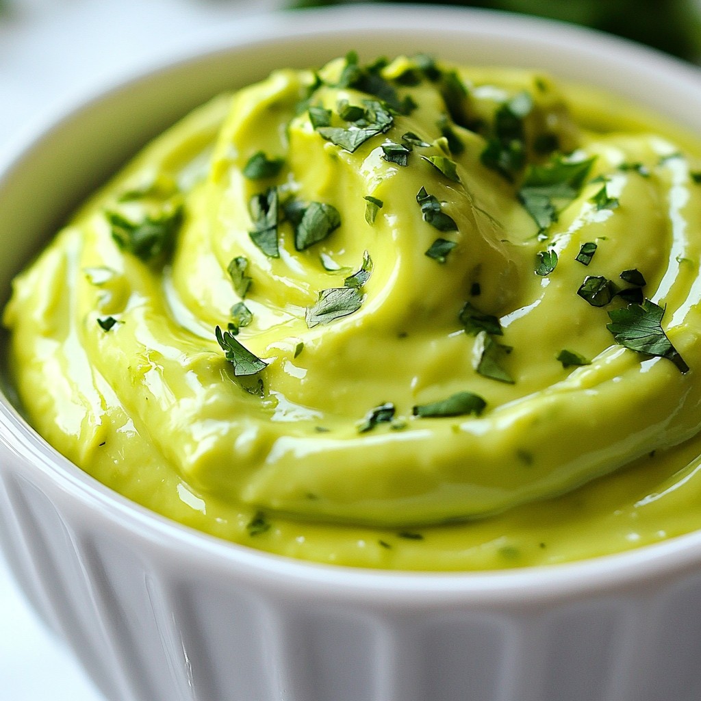 Avocado Lime Crema Creamy and Flavorful Dip