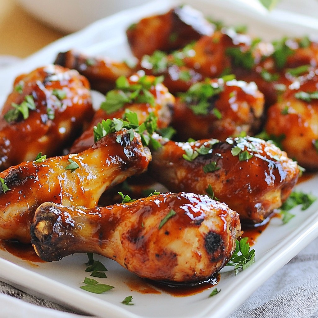 Smoky Grilled BBQ Chicken Drumettes Flavorful Delight