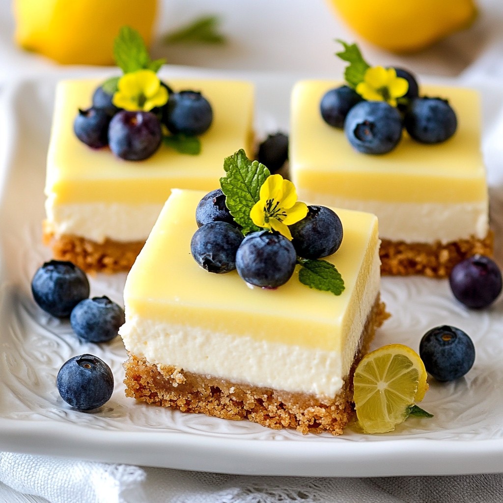 Lemon Blueberry Cheesecake Bars Delightful and Easy