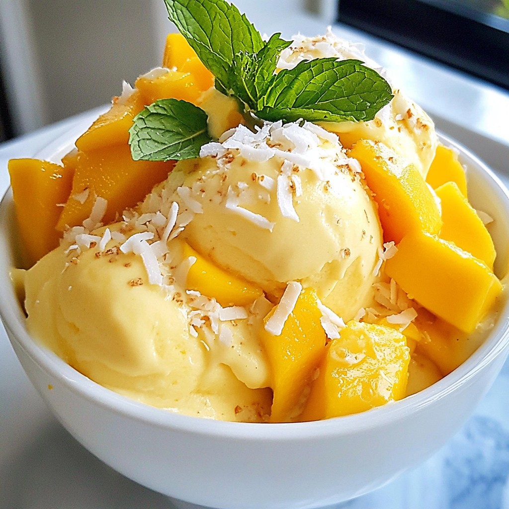 Coconut Mango Frozen Yogurt Delightful Easy Recipe