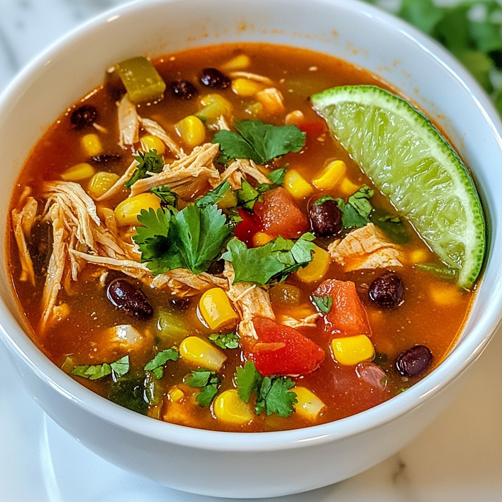 Southwest Chicken Soup Flavorful and Easy Recipe