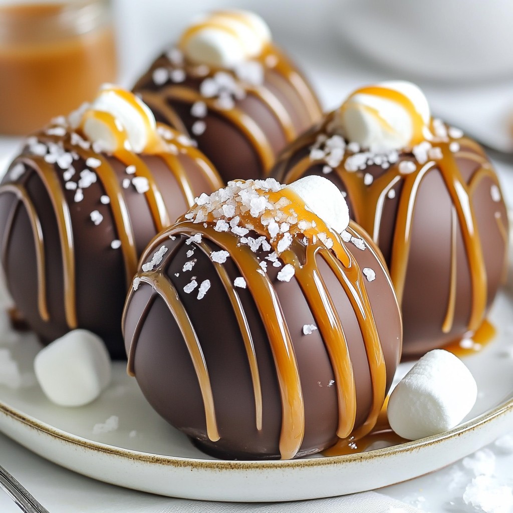 Salted Caramel Hot Chocolate Bombs Decadent Delight