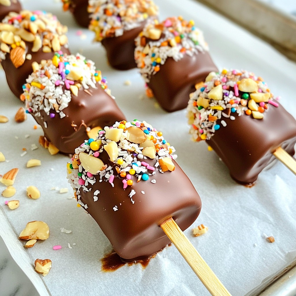 Chocolate Covered Banana Pops Delightful Frozen Treat