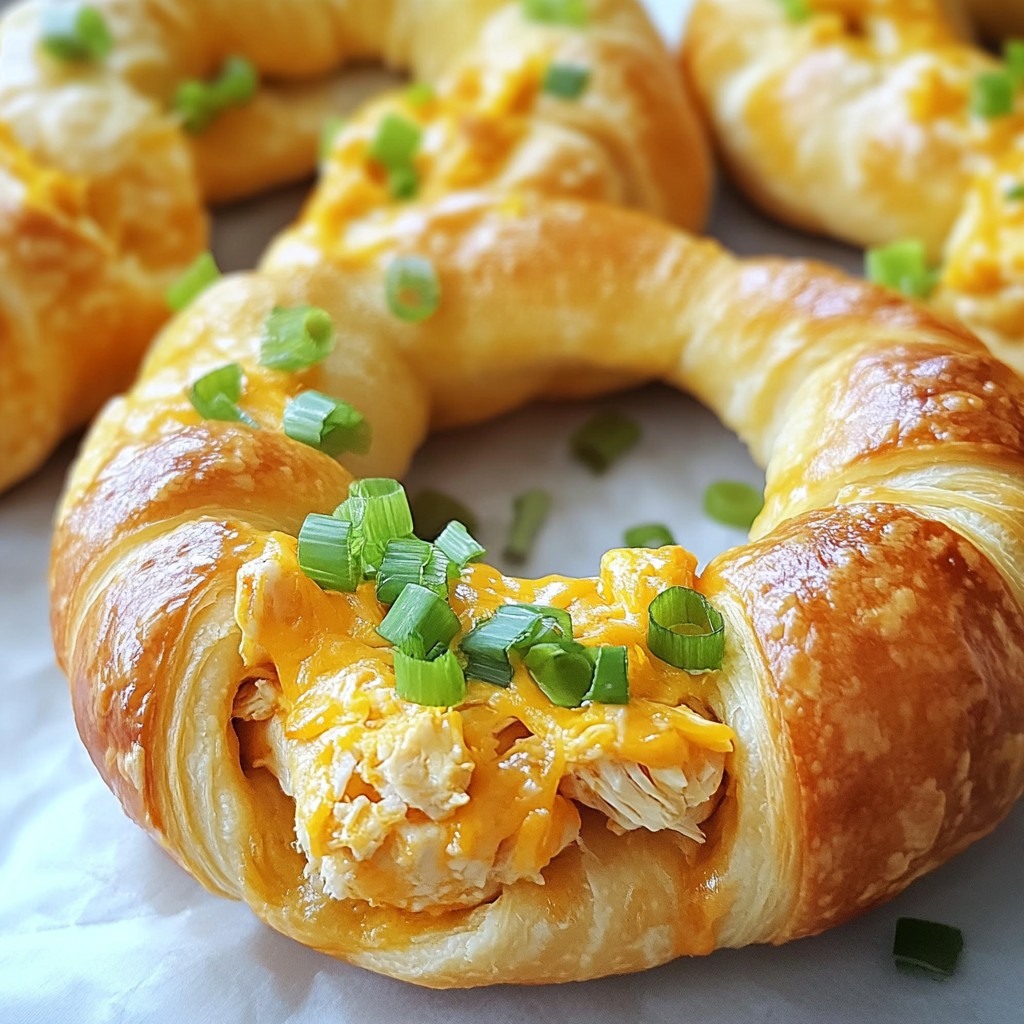 Buffalo Chicken Stuffed Crescent Rings Tasty Delight