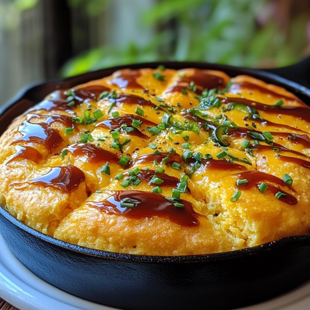 Smoky BBQ Grilled Jalapeño Cornbread Recipe Delight