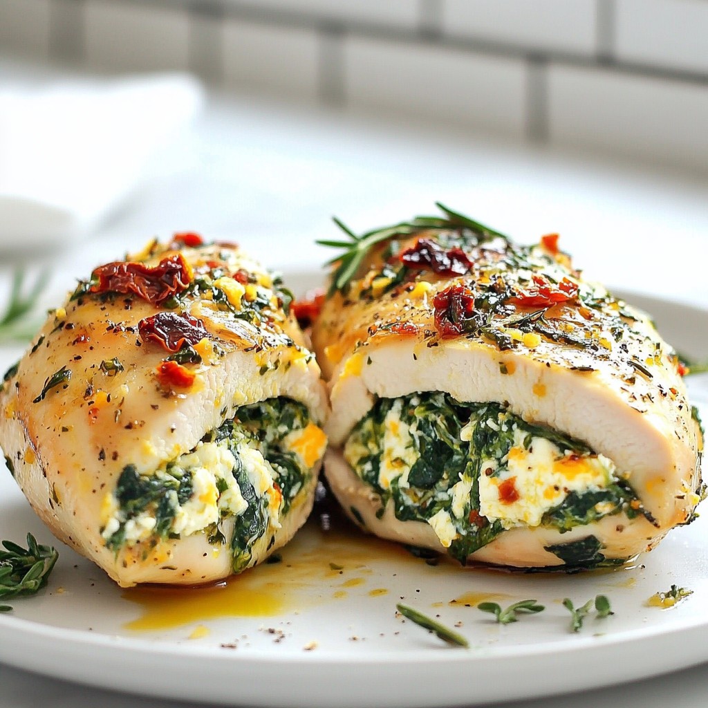 Spinach Feta Stuffed Chicken Juicy and Flavorful Meal