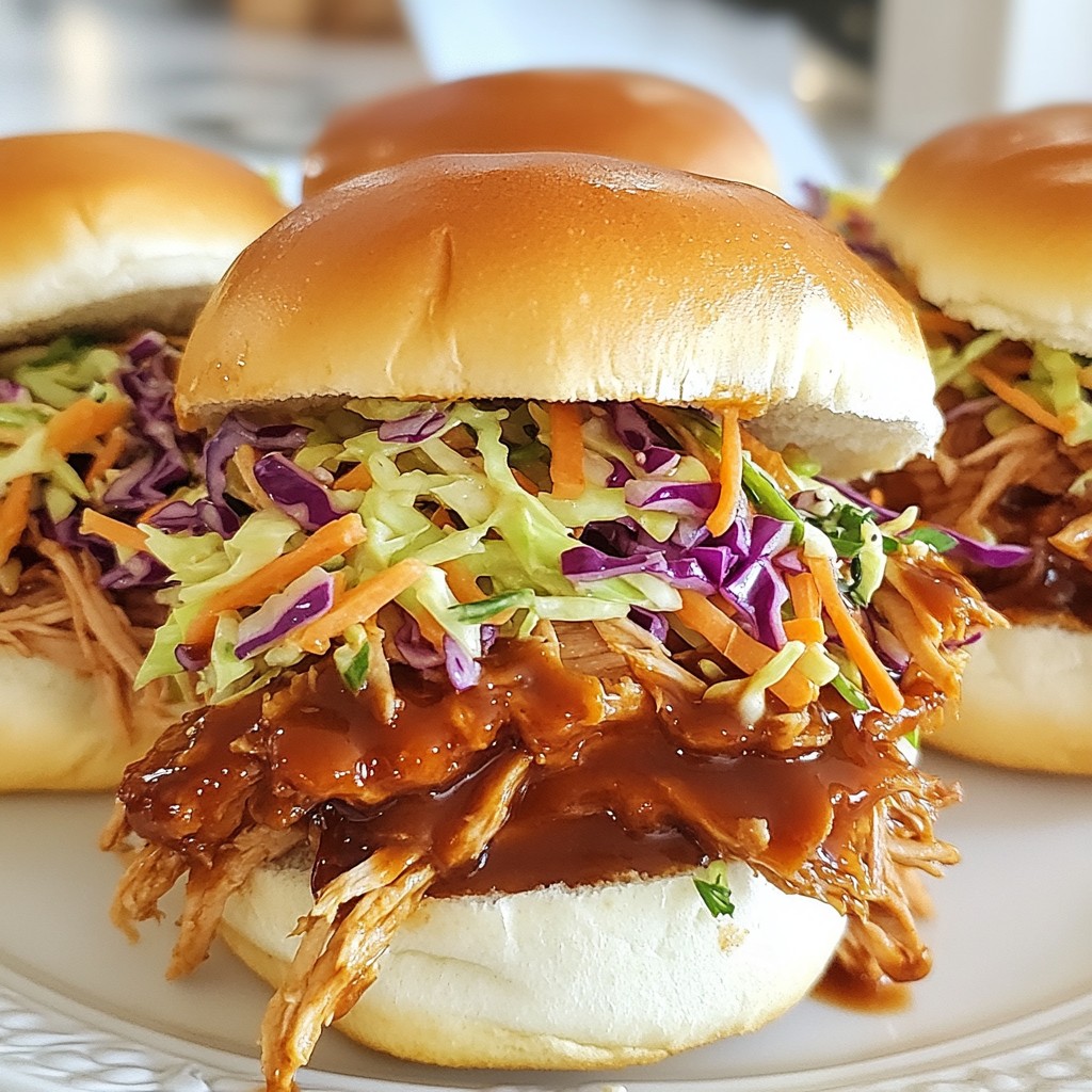 BBQ Pulled Turkey Sandwiches with Maple Slaw Delight