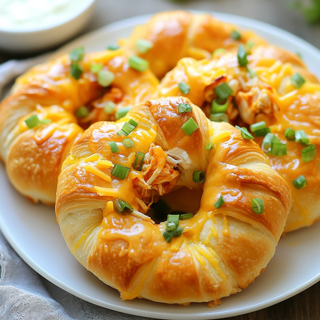 Buffalo Chicken Stuffed Crescent Rings Flavorful Dish