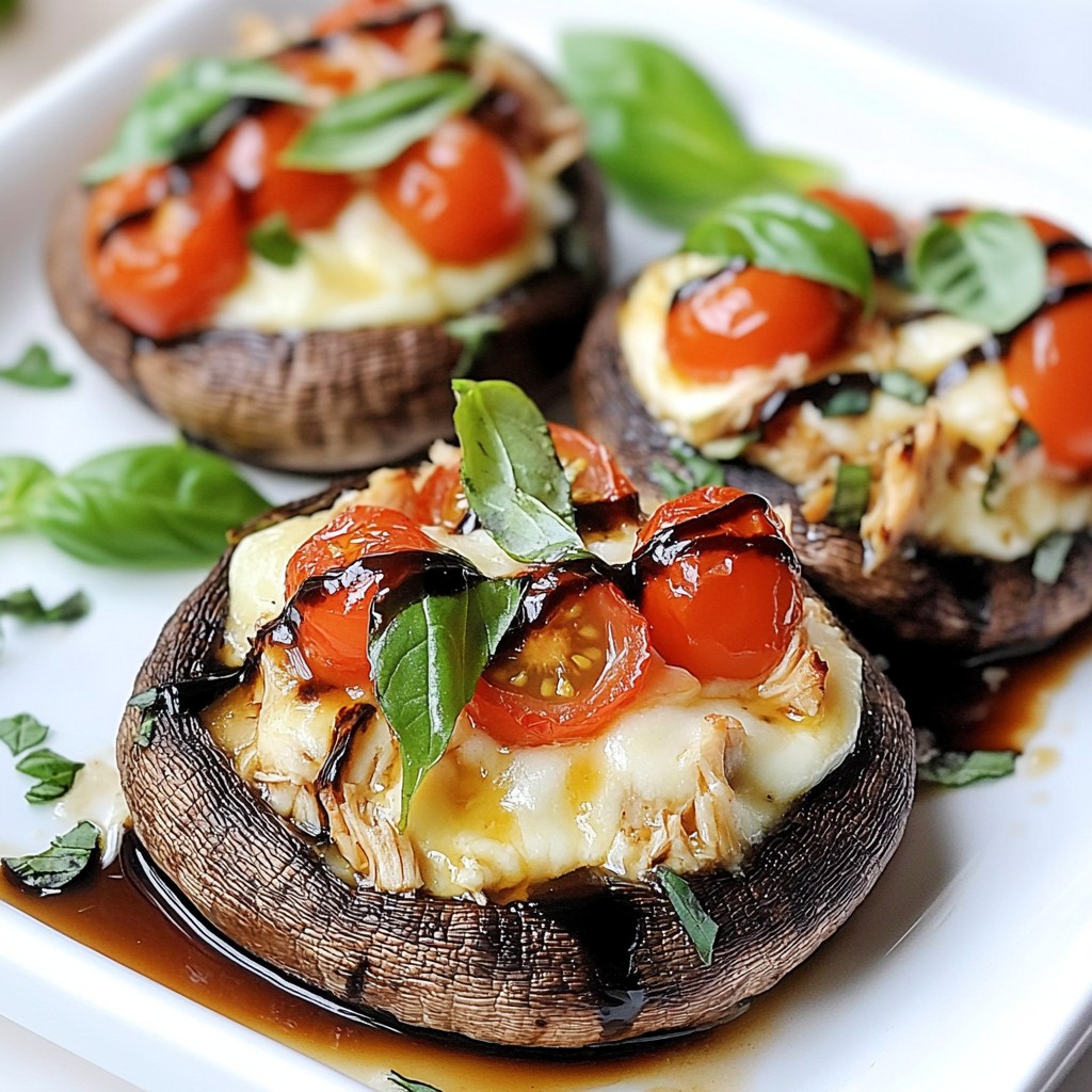 Caprese Chicken Stuffed Portobellos Flavorful Dish