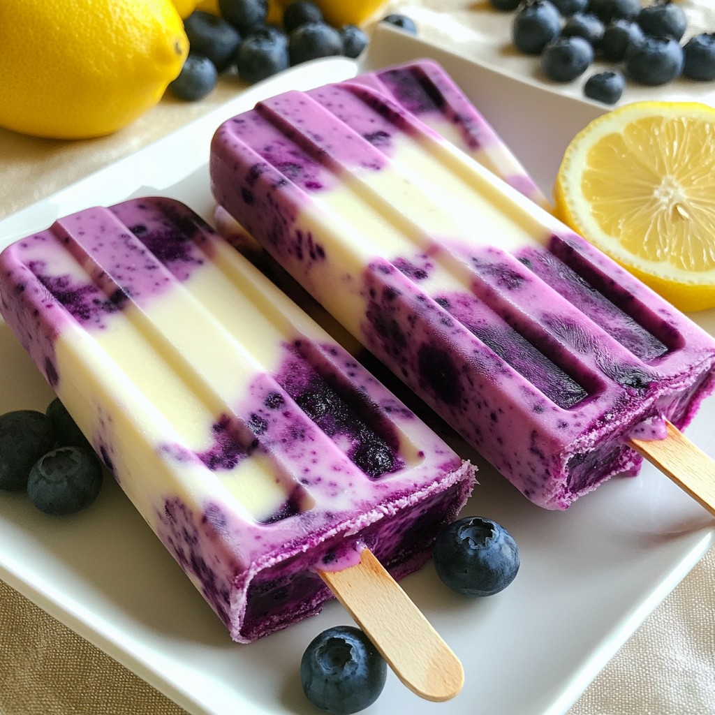 Blueberry Lemon Yogurt Popsicles Refreshing Treats