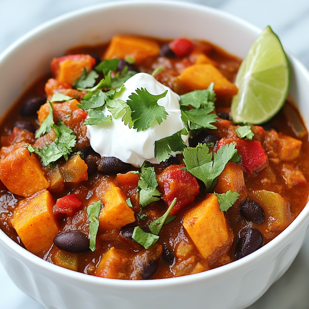 Sweet Potato Black Bean Chili Flavorful and Hearty Dish