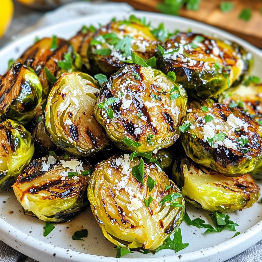 Grilled Balsamic Glazed Brussel Sprouts Simple Recipe
